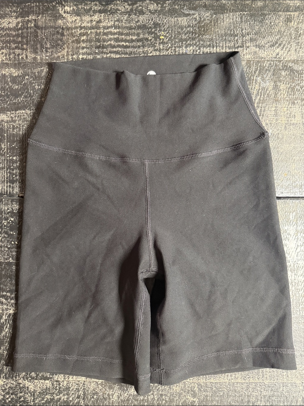 Yogalicious Black High-Rise Bike Shorts with Wide Waistband